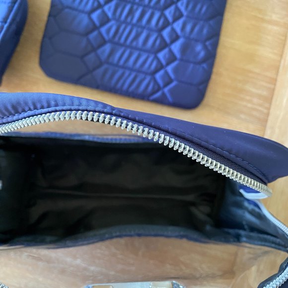 Aimee Kestenberg Blue Quilted Cosmetic Bag Set - Picture 4 of 6